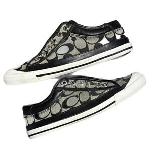 Coach black& grey slip on sneakers womens 7